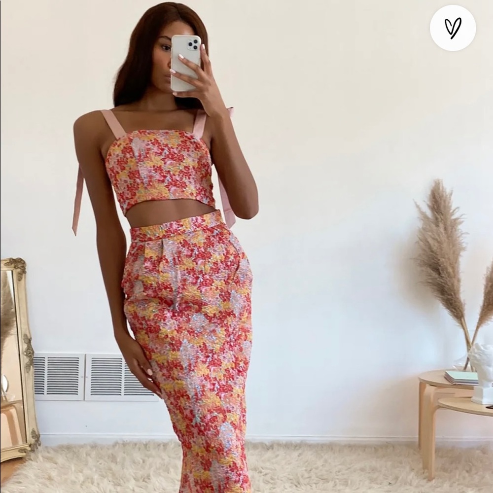 Ellarina Multi Metallic Tie-Strap Two Piece Dress